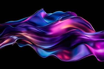 Obraz premium Abstract Flowing Silk Fabric in Vibrant Colors