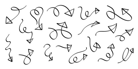 Squiggly arrows - single lined | Arrow Design | Jpeg