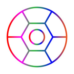 Football line gradient icon