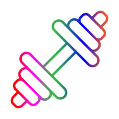 Dumbbell line gradient icon