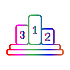 Podium line gradient icon