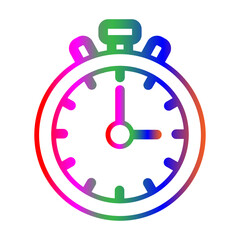Chronometer line gradient icon