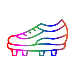 Cleats line gradient icon