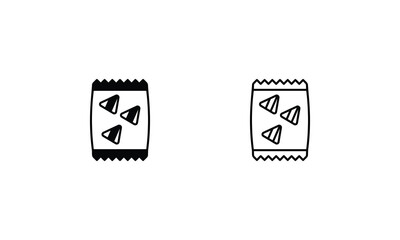 Snack icons set stock illustration