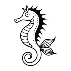 mystical seahorse icon 