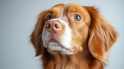 Close-up Portrait of a Beautiful Dog with Bright Eyes. Generative AI