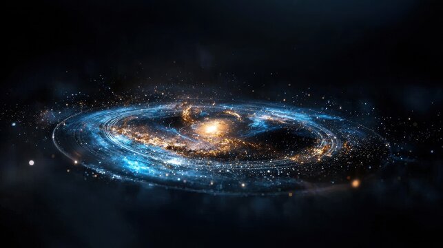 Spiral galaxy with a bright star at the center showcasing cosmic beauty and astronomical phenomena