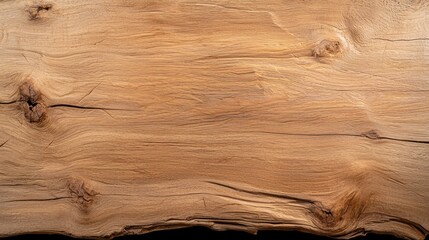A piece of wood displayed on a solid black background showcasing its natural texture and grain patterns