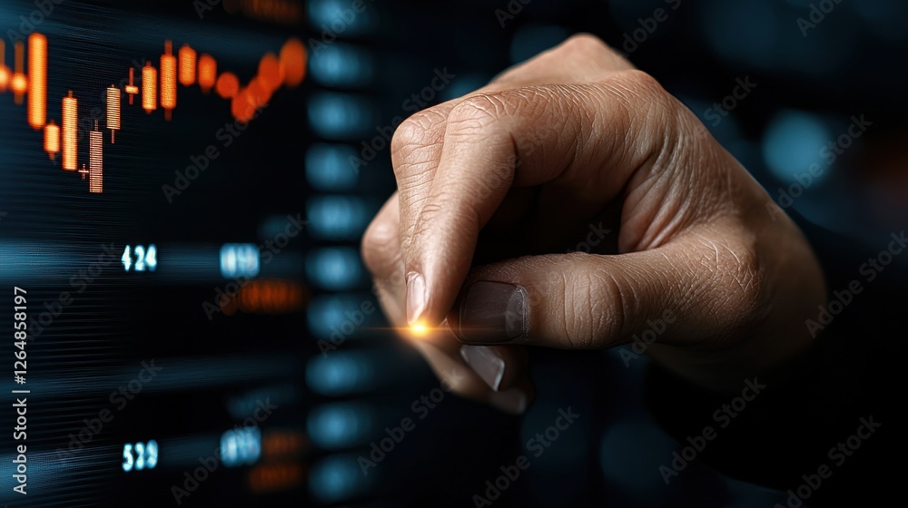 Wall mural the ai driven sleek financial interface showcases a modern and dynamic data visualization for invest