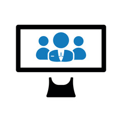Online business team icon.
