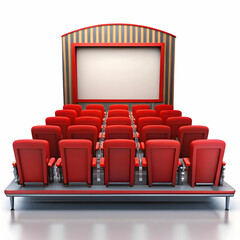 cinema on white background