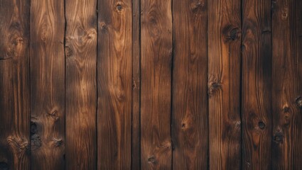 Fototapeta premium Brown wooden wall background with natural grain texture and knots ideal for design projects with ample copy space.
