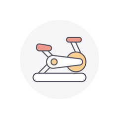 Gym cycle vector icon stock illustration