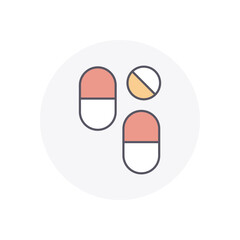 Pills vector icon stock illustration 