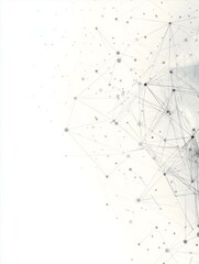 Connected Network Abstract Visualization with Linked Nodes and Lines in a Digital Data Structure