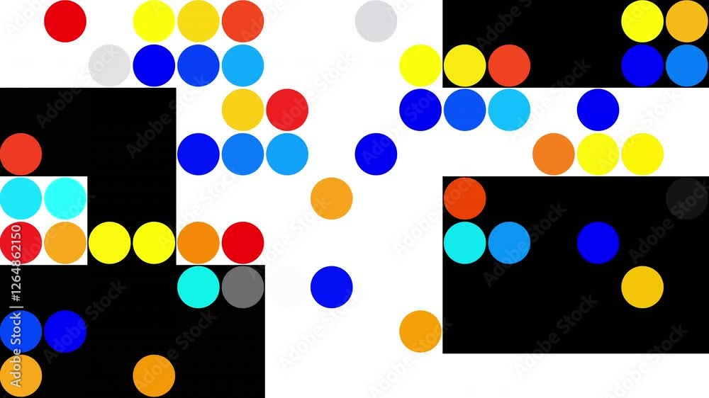 Poster brightly colored overlapping circles on a black and white background. perfect for digital background