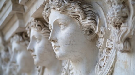 Obraz premium Medium Mural Reflecting Classical Beauty with Elegant Design Elements