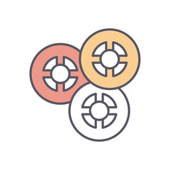 Weight Plates vector icon stock illustration