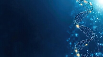 Close-up view of dna double helix structure showcasing molecular biology and genetic research concepts