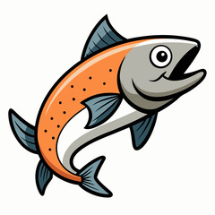 Fototapeta premium vector illustration of a fish