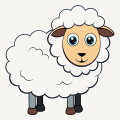 vector illustration of sheep