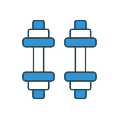 Dumbbell vector icon stock illustration
