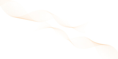 abstract vector orange wave lines on white background.	