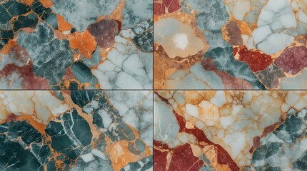 Colorful marble texture background with intricate patterns and natural variations in tones Copy Space
