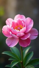Obraz premium Soft pink peony blossoms, lush petals, blurred background, petal, picture