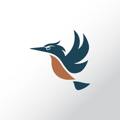 Flying Bird logo design vector