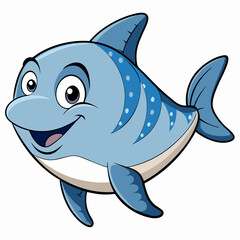 Obraz premium cartoon shark cartoon