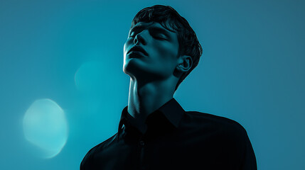 silhouette of a man, male, fashion model