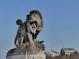 Lion Statue blue sky