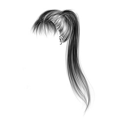 woman with long hair