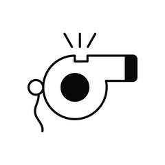 Whistle vector icon stock illustration 