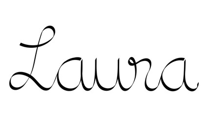 Handwritten female name 