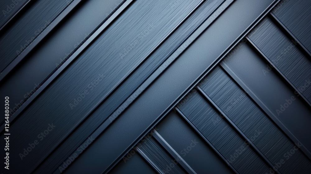 Poster Abstract Pattern of Dark Blue Diagonal Stripes and Lines with a Smooth Metallic Finish for Modern Design Concepts