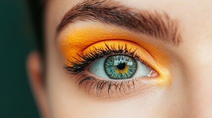 Obraz premium Eyebrow fashion trend modern concept. Captivating Eyebrow Design with Floral Embellishments