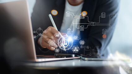 lock mark cybersecurity internet, protect attacks from a hacker. concept of password privacy on an online system, secure data from crime, virus cyber. cyber security technology digital information.