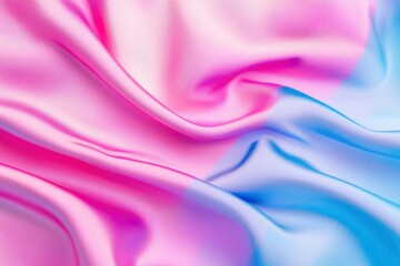 Fototapeta premium Silk cloth texture waves in pink and blue, for backgrounds and designs