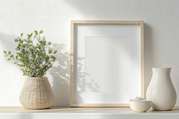 Fototapeta premium photo frame empty in the interior of the room