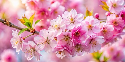 Fototapeta premium Delicate Pink Cherry Blossom Close-up - Minimalist Photography