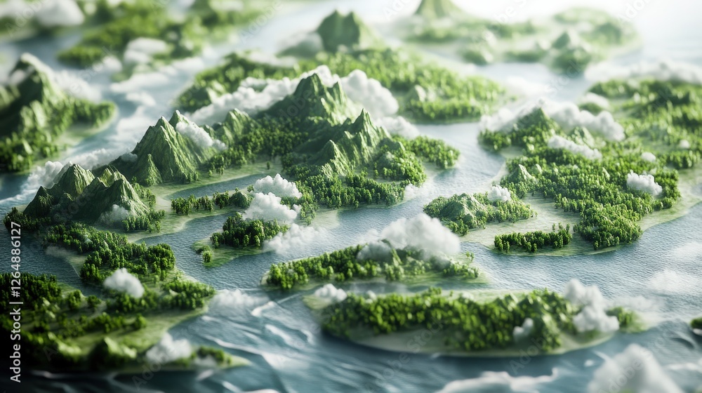 Poster machine learning model helping scientists predict climate change impacts, simulating weather pattern