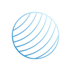 Yoga Ball vector icon stock illustration