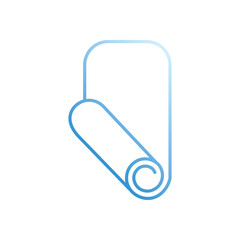 Yoga Mat vector icon stock illustration