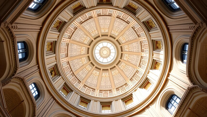 Obraz premium The dome of the Pantheon in Rome is a marvel of architecture, rivaling the interior of any cathedral or basilica