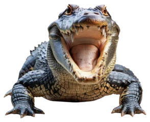 Fototapete Rund PNG Aligator roaring crocodile alligator reptile. © Rawpixel.com