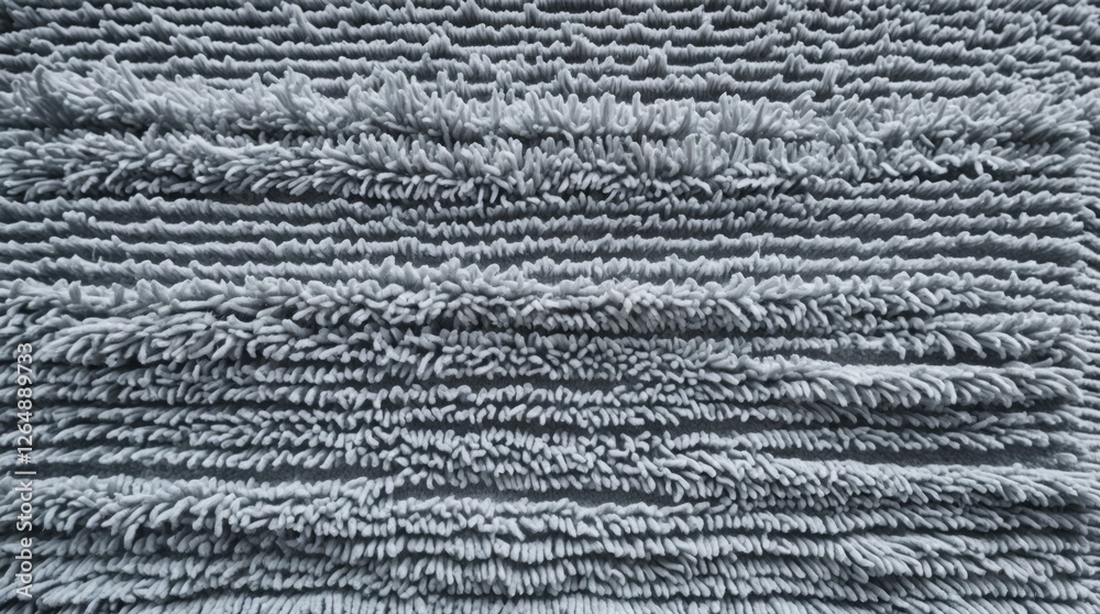 Aufkleber Textured gray and white fabric background with plush lines and patterns suitable for interior design and textile applications Copy Space