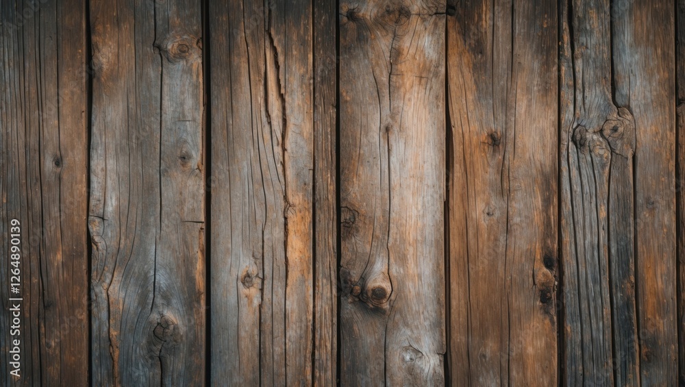Aufkleber Old weathered wooden planks background with natural texture and patterns suitable for various design applications Copy Space