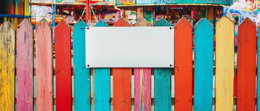 An Invitation to the Fair Behind a Colorful Picket Fence